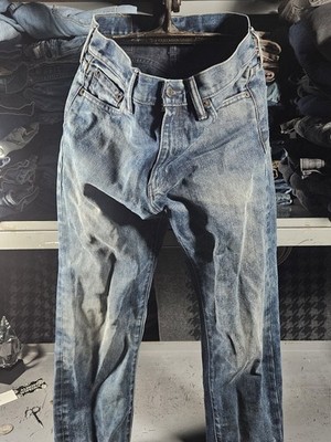 Levi's 504 Acid Wash Jeans 31x34 Medium Blue 2010s Vintage Fade Mens Denim