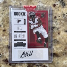 2017 Panini Contenders Rookie Brian Hill #126 Atlanta Falcons Autograph Card. rookie card picture