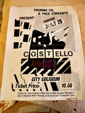Elvis Costello City Coliseum Austin Flyer 1982 Vintage Lavanna Ward