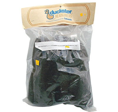 NEW Set 4 Duckster Golf Headcovers Plush Blade Putter Pro Group Brown 0, 1, 3, 5