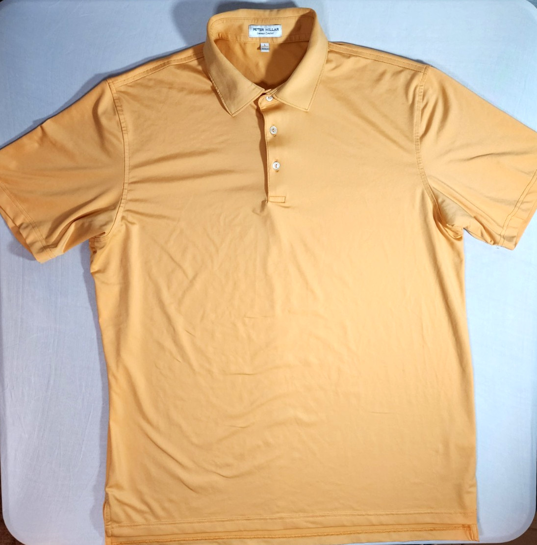 Peter Millar Summer Comfort Solid Jersey Polo Tan… - image 6
