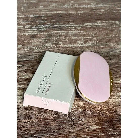 Espejo compacto de maquillaje Mary Kay 4904 oro rosa ovalado recargable Foto 4 de 4
