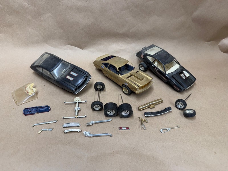 VINTAGE 1976 Ford Mustang II 74 77 1/25 Scale Built UP Models LOT Junkyard LOOK