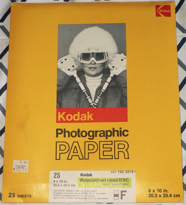 KODAK POLYCONTRAST II RC New Sealed 25 Sheets 8x10 Glossy B&W Photographic Paper
