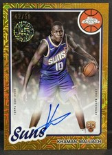 2025-26 Topps Basketball Phoenix Suns RC Khaman Maluach On Card Auto Gold /50