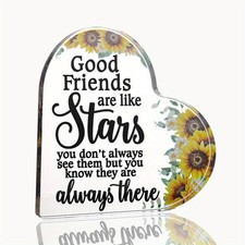 2D Friends Gifts For Women Friendship Bestie Birthday Acrylic Plaque For Sister