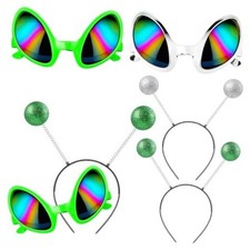Halloween Party Accessories Alien Headband Glasses and Martian Antenna for 6PCS