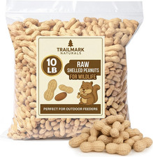 10 LB - Raw Peanuts for Squirrels, Raw in Shell Peanuts for Birds and Wildlife-