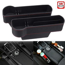 Car Seat Gap Filler Organizer 2 Pack Multifunctional with Adjustable Cup Holder