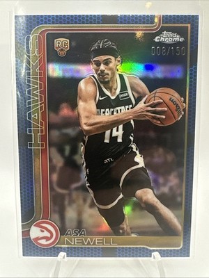 2025-26 Topps Chrome Update NBA #173 Asa Newell /150 Blue Basketball 🔥🔥