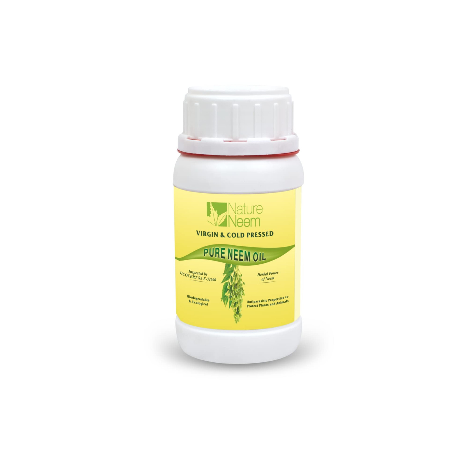 NatureNeem - Olio di neem puro e vergine pressato a freddo, 250 ml, 100% (e0s)