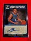 Jalen Brunson NY Knicks 2018 Optic Signature Series Purple Auto RC Card #SG-JBS