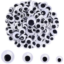 200Pcs 15mm-30mm Googly Wiggle Eyes Self Adhesive for DIY Crafts