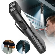 Rechargeable Flat EDC Flashlight 500 Lumens Waterproof Clip on Magnetic Torch