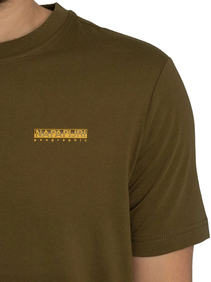 Napapijri Pour des hommes T-shirt graphique Flint Back, vert - Photo 4/4