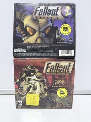 Vintage Fallout 1 & 2 PC CD-ROM Complete Interplay Black Isle Set