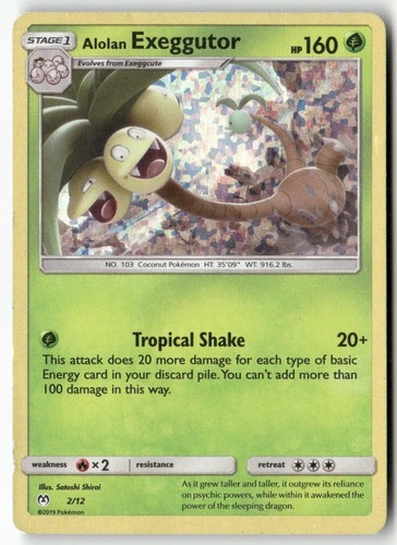 Alolan Exeggutor 002/012 Holo Promo McDonald's Promos 2019 Pokemon Damaged