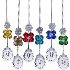 Crystal Suncatcher Four-leaf Clover Rainbow Maker Window Hanging Garden Decor
