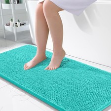OLANLY Large Bathroom Rugs 50x30, Extra Soft Absorbent 50" X 30", Teal
