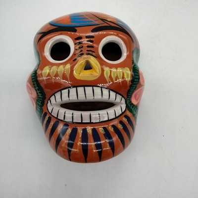 Day of the Dead Mexican Pottery Talavera Sugar Skull Wall Hanger 5'' Size