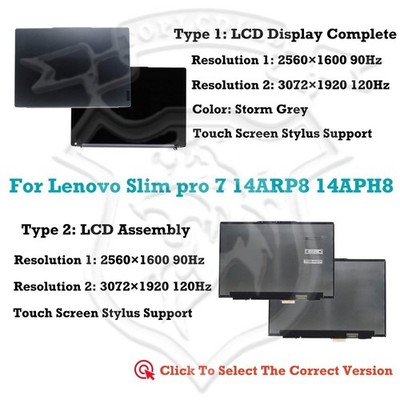 LCD Anzeige Vollständige Berühren Sie Für Lenovo Slim Pro 7 14APH8 83AW Serie
