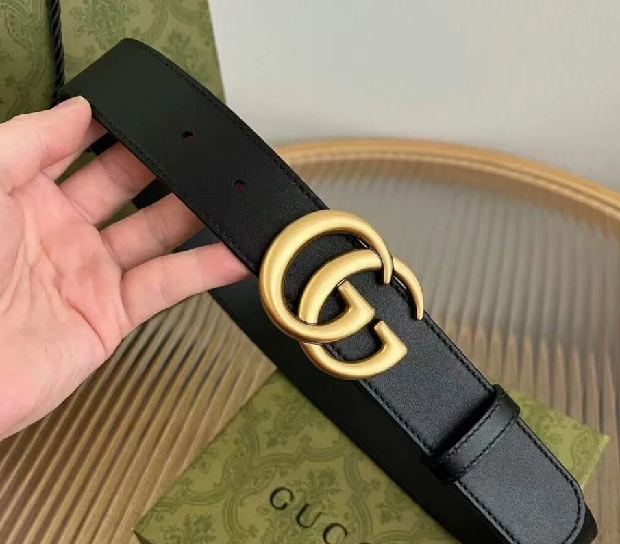 値下❗️本日まで❗️GUCCI BELT GG ベルト リバーシブル レザー ベルト（ダブルG バックル） ・ブラック/ブラウン