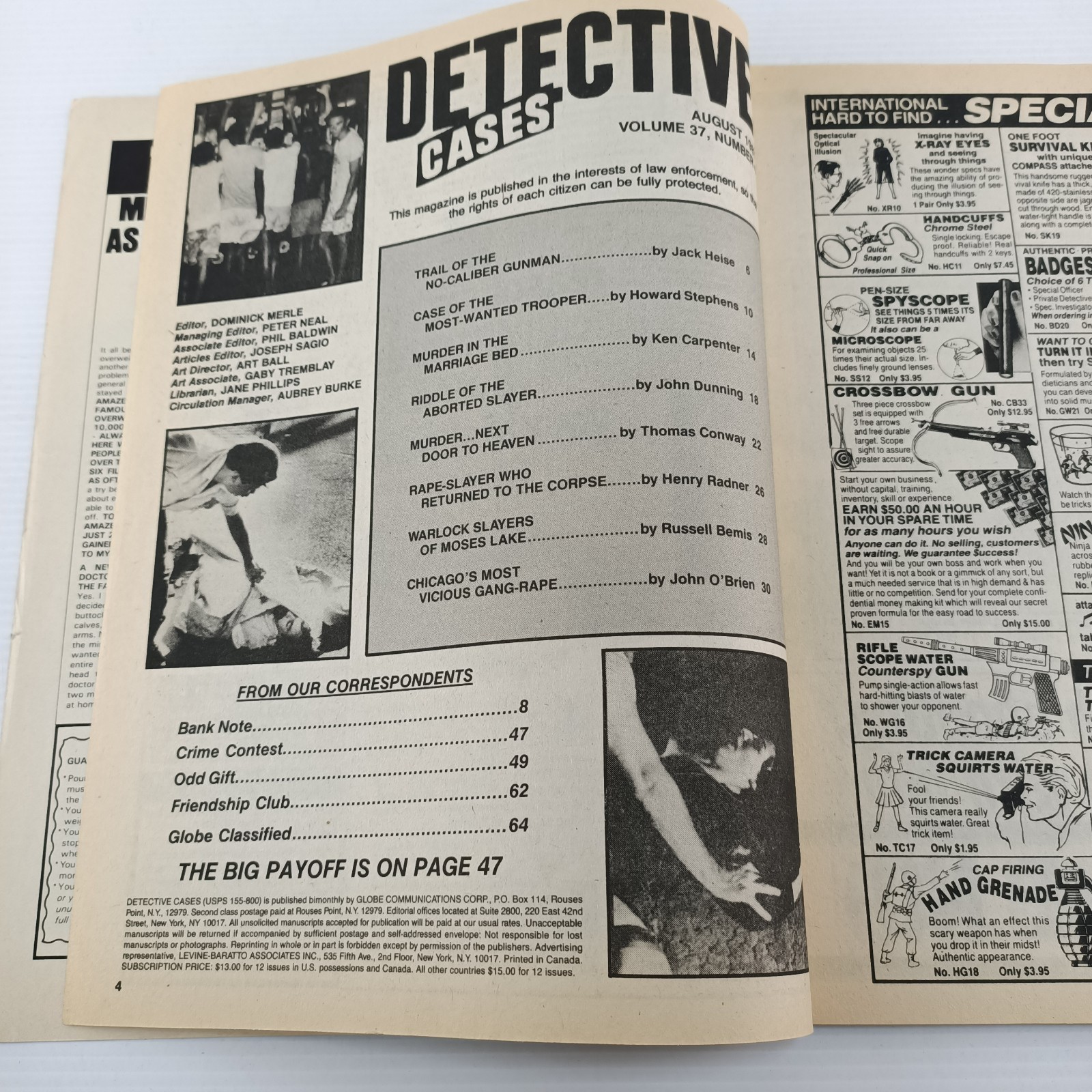 5x Detective Cases 1987-89 Complete True Crime Magazine Bundle Murder Sex image 5