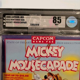 1st Print Mickey Mousecapade Nintendo NES (1988) VGA 85 NM+ FACTORY SEALED -RARE