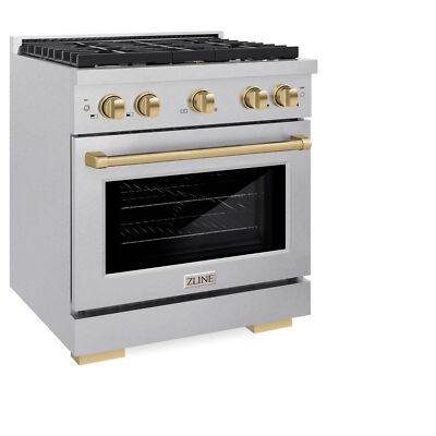 ZLINE 30''DURASNOW Stainless DUAL FUEL Gas Burner/Electric Range OVEN SDRSZ-30-CB