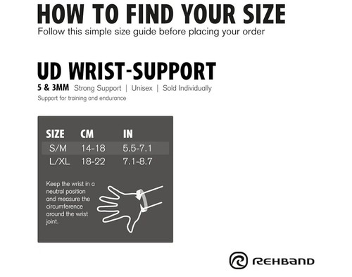 REHBAND 5mm Wrist Brace Neoprene Splint Adjustable Aluminum Left Side Size S/M - Picture 5 of 5