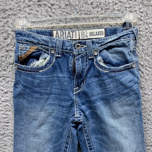 Ariat B4 Relaxed Boys Size 12 Jeans MX06F16NY Slim Fit Denim Pants Youth Cowboy - Picture 3 of 13
