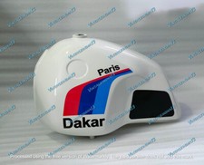 Serbatoio carburante nuovo BMW R80 GS Paris Dakar 32 litri verniciato bianco con tutti gli adesivi