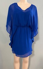 Express Royal Blue Lined Sheer Mini Dress Women’s Size Small