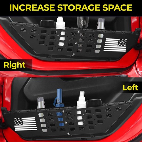 Metal Front Door Pocket Storage Box for Jeep Wrangler JL JLU 4XE 2018-2024 - Picture 6 of 8