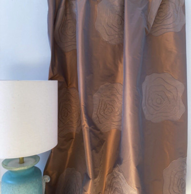 SALE% BEL CANTO* Luxus Stoff Taft Satin bestickt Rosen Meterware Nya Nordiska