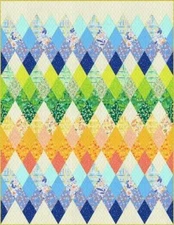 Kaleidoscope 56" x 72" Summersault By Tamara Kate Modern Throw Quilt Top & Bind