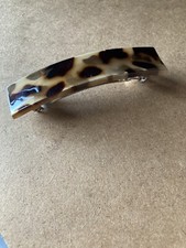 Classic Hair Clip Barrette. Tortoise Shell Design. Made In France.