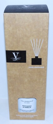 NIB VILA HERMANOS PATCHOULI & VANILLA 6.76 OZ/200 ML AROMA REED DIFFUSER