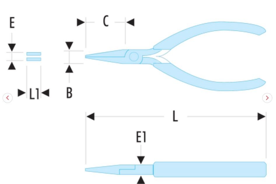 Pince à becs plats Facom 421 outillage à main de précision