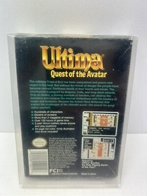 NES Ultima Quest of the Avatar 1990 Tested Wks Cart And Box Only No Manual