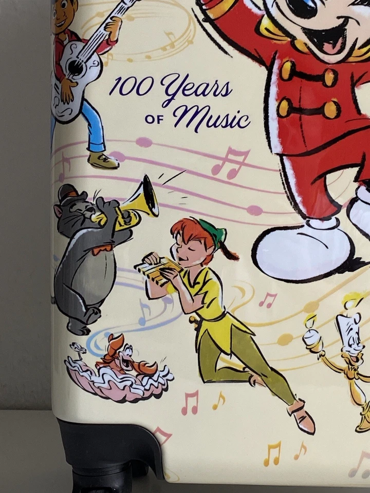 Bioworld Disney 100 Years Of Music And Wonder 20” Carry On Spinner Suitcase NEW - Image 3 of 4