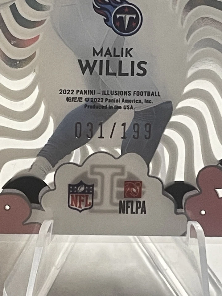 2022 Panini Illusions Funkadelic Acetate Red #F-18 Malik Willis RC 031/199 - Image 3 of 3