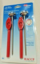 Cooper Atkins Instant Read Thermometer 1246-02 Twin Pack Pocket Test 0/220F NEW 