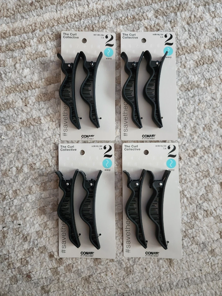 4 CONAIR THE CURL COLLECTIVE SECTIONING CLIPS 2PK NEW WAVY eBay