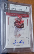 2016 National Treasures Tyreek Hill RC Rookie 25/49 AUTO Dolphins Chiefs BGS 8
