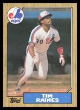 1987 Topps #30 Tim Raines Montreal Expos Baseball Card