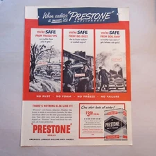 1949 Prestone Anti-Freeze Print Ad Eveready
