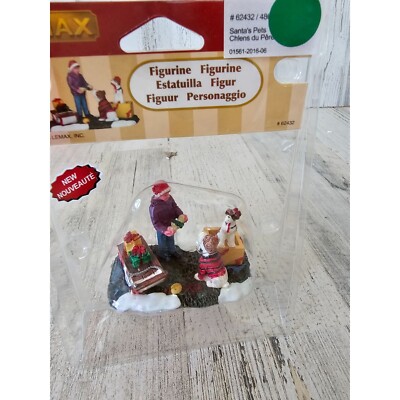 Lemax Santa's pets dog sleigh puppies elf people accessory village new