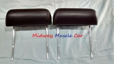 BLACK headrest (pr) 69-72 GTO Chevelle Cutlass 442 GS Chevy Impala Monte Carlo