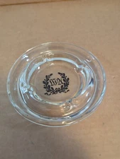 Lauren Wreath with Logo Clear Glass Ashtray